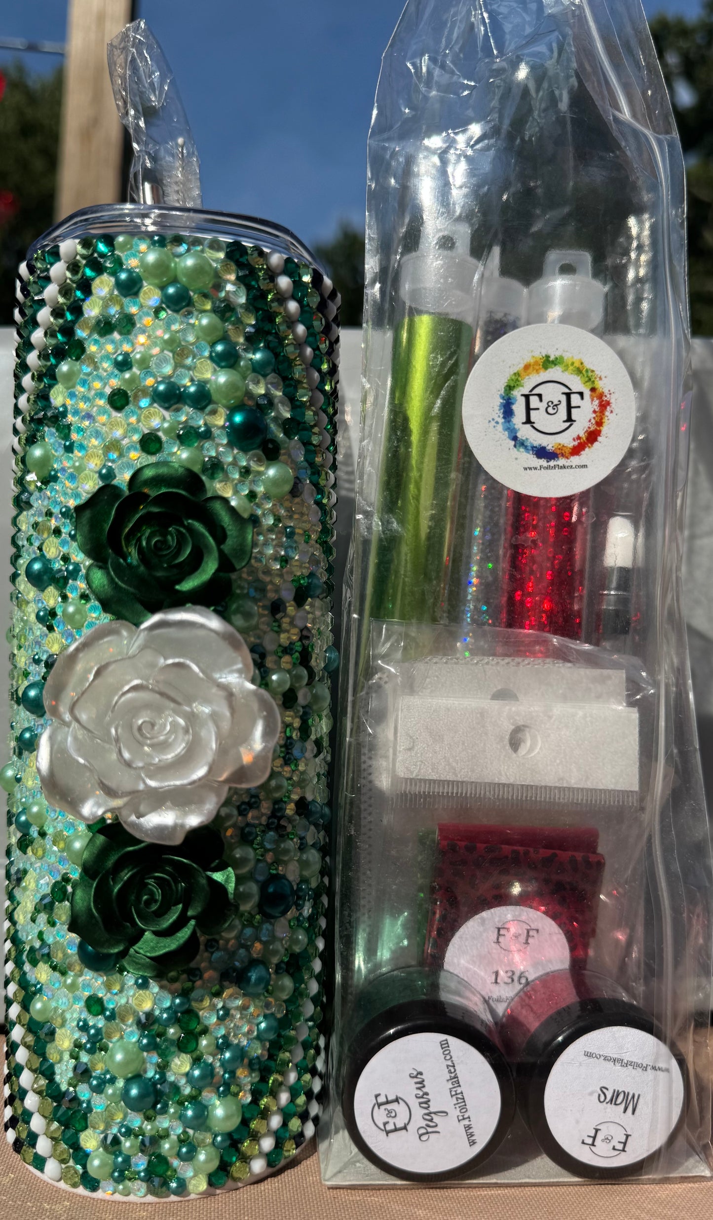 Rhinestone Tumblers & Foilznflakez Goodie Bag