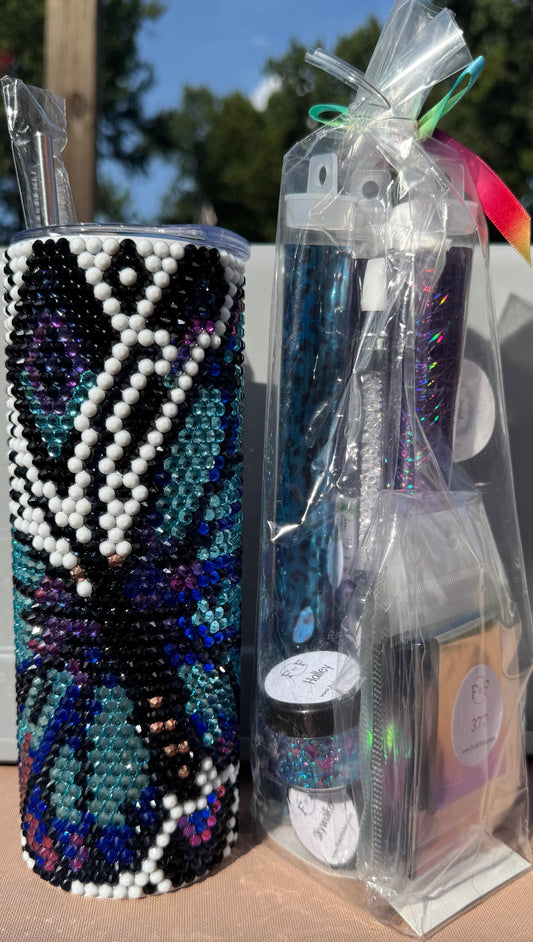 Butterfly Rhinestone Tumblers & Foilznflakez Goodie Bag